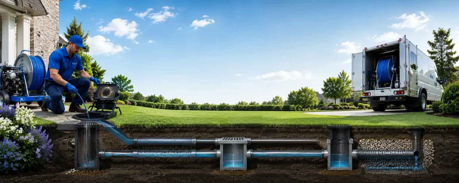Outdoor drain cleaning information for Fords, NJ